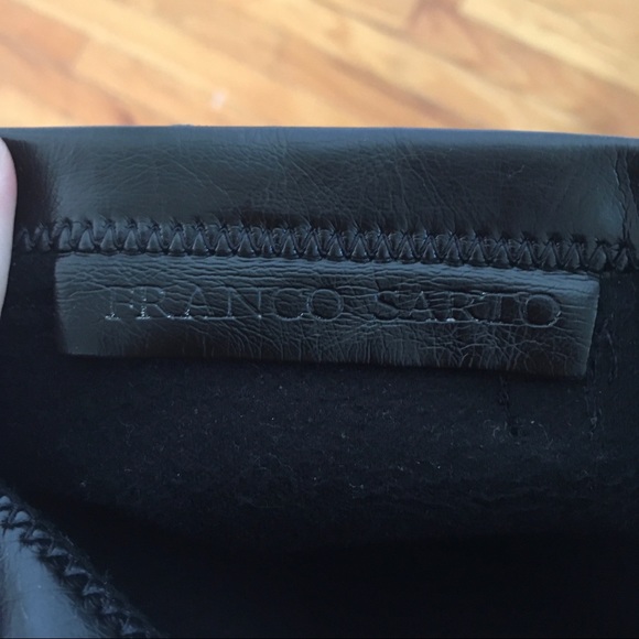 Franco Sarto Retro Style Fitted Black Patent Knee High Boots Black - Picture 8 of 9